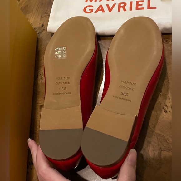 Mansur Gavriel Dream Flats in Poppy NIB size 36.5 - Picture 4 of 11